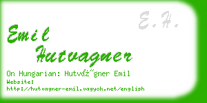 emil hutvagner business card